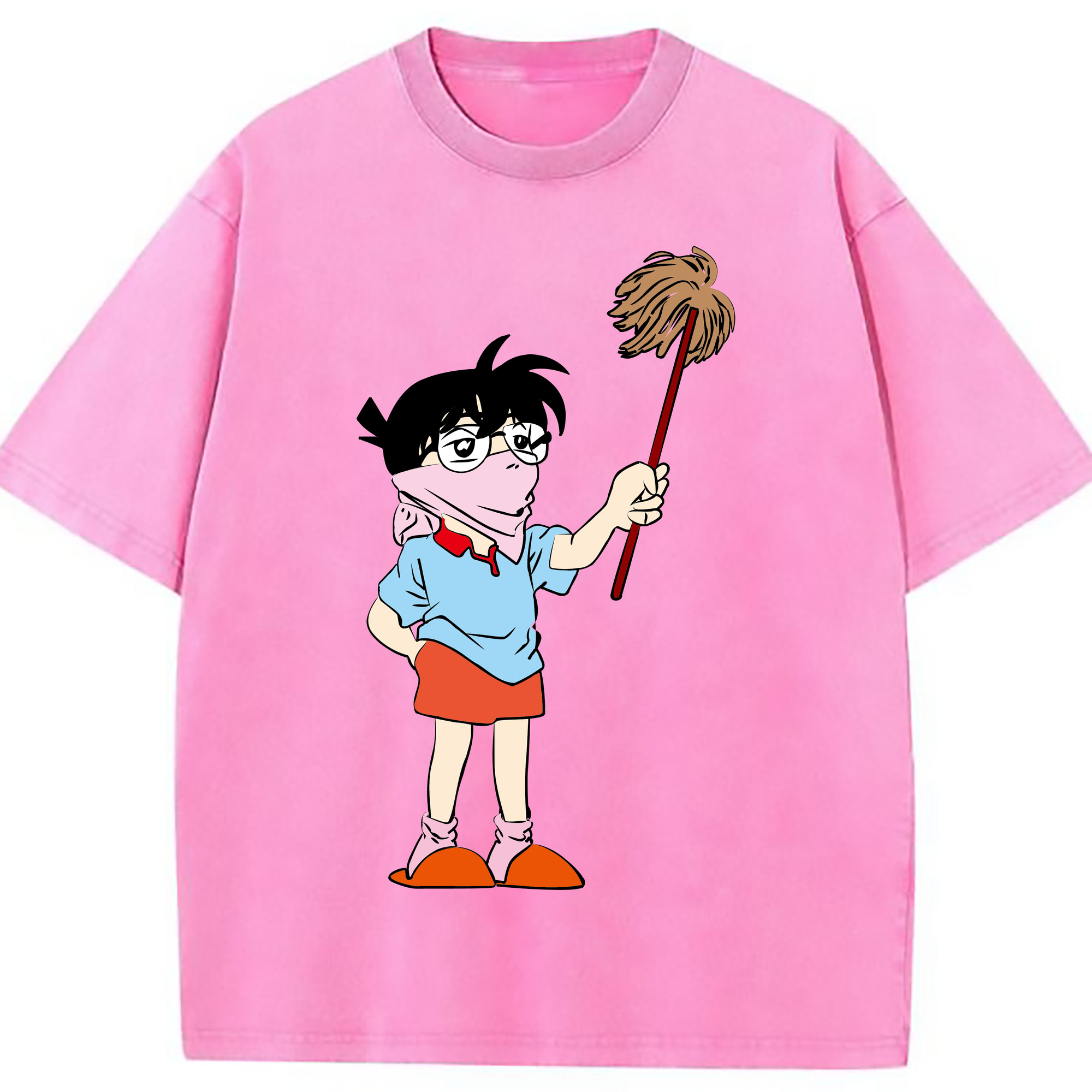 （画像用） 名探偵コナン 江戸川 コナン Detective Conan Conan Edogawa 綿100% ヴィンテージ風 半袖Tシャツ（フロントプリント）
